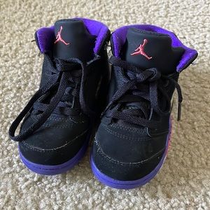 Baby Air Jordan's Purple & Black